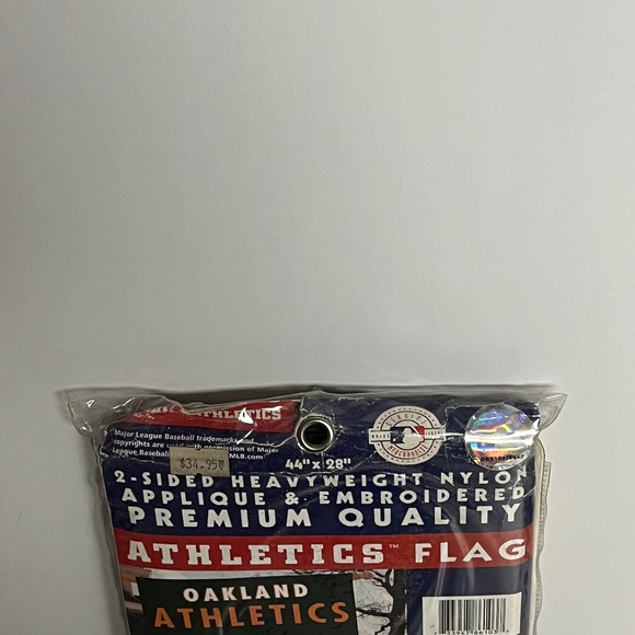 MLB Oakland Athletics 2 Sided Applique Embroidered Flag Banner 44 X 28 Green - Picture 6 of 7